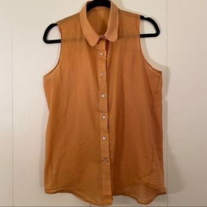 Sleeveless burnt orange top